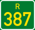 Regional route R387 shield