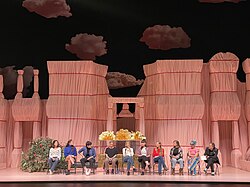 Elenco de Safo en Teatros del Canal de Madrid (octubre 2022)