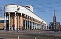 Schiedam, de Sint Liduinabasiliek met nieuwbouw Huis te Riviere