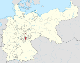 Lage Schwarzburg-Rudolstadts im Deutschen Kaiserreich