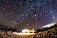 Shenzhou 15 Orbital Module uncontrolled reentry as seen from Big Bend National Park, TX (bottom right). In the middle of the picture you can see the Milky Way and on the right side the Zodiacal Light.