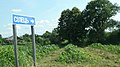 Ortstafel von Selez bei der Landstraße zwischen Sambir und Drohobytsch