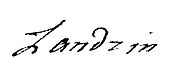 signature de Louis-Marie Landrin