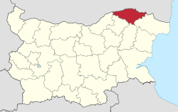 Област Силистра на картата на България