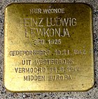 Stolperstein für Heinz Ludwig Lewkonja