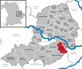 Kaart van Straßkirchen