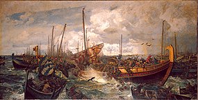 Bitva u Svolderu, namaloval Otto Sinding
