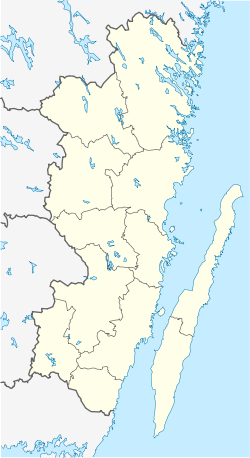 Raken på kartan över Kalmar