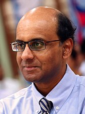 Tharman in 2010 Tharman Shanmugaratnam at the official opening of Yuan Ching Secondary School's new building, Singapore - 20100716 (cropped).jpg