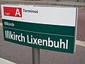 Signalétique à l'ancien terminus Illkirch Lixenbuhl