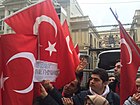 Turkish protesters at the Consulate General of the Netherlands in Istanbul