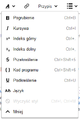 Podstawowe menu formatowania tekstu w edytorze wizualnym