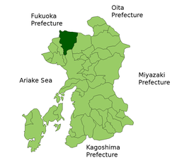 موقعیت Yamaga در استان کوماموتو
