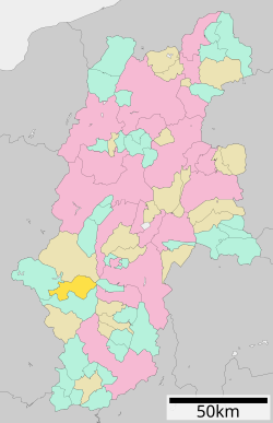 Location of Agematsu in Nagano Prefecture