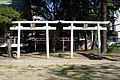 浪速神社境内末社正面（白金大神（右）、白辰大神（左））