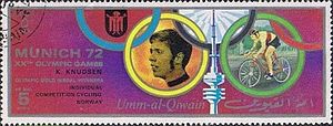 1972 stamp of Umm al-Quwain Knut Knudsen.jpg