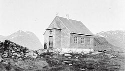 Fotografie kostela v Ammassiviku z roku 1892