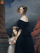 Anne-Louise Alix de Montmorency mit Tochter (ca. 1840)