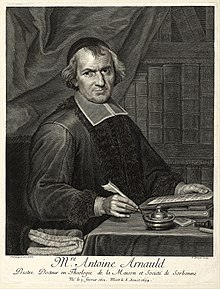 Antoine Arnauld (1612-1694), became the leader of the Jansenists following Vergier's death in 1643. Antoine Arnauld.jpg