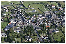 Aerial view of the town