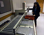 Demonstration of the British Library MBHS (Mechanical Book Handling System).