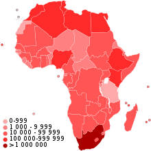 COVID-19 огнище Африка Map.svg