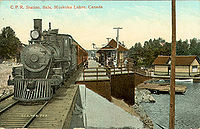 Železniční stanice Canadian Pacific Railway, Bala, Muskoka Lakes, Kanada