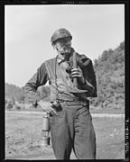 Mineur de charbon. Mullens Smokeless Coal Company, mine Mullens, Harmco, comté du Wyoming, Virginie-Occidentale. 1946