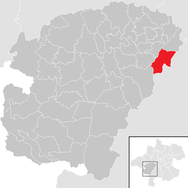 Poloha obce Desselbrunn v okrese Vöcklabruck (klikacia mapa)
