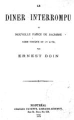 Ernest Doin, Le dîner interrompu, 1873    