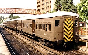 Tren con coches Metropolitan Vickers, adquiridos a principios del siglo XX por el FCCA. Estuvieron en servicio hasta fines de los '90.