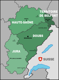 De Franche-Comté (Arpitaans: Franche-Comtât) is een regio van Frankrijk.
