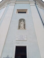 Gêxa de San Giuànni u Batìsta (Löa), targa