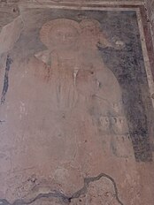 Gêxa de San Zorzu (Arbenga), Framentu d'afrescu inta cuntrufaciâ