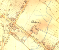 Hof van Oensel in de Atlas der Buurtwegen (1841) onder de naam 'Château'