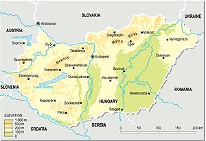 Magyarország domborzati térképe