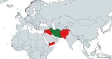 Map showing parts of Iran's significant influence and foothold, often mentioned as the "Dawn of A New Persian Empire." Iranian Influence (2).png