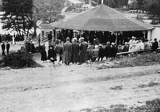 Dansbanan vid Jungfrudansen på 1930-talet.