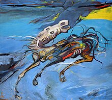 Kali i shqetësuar (1997), vaj në pëlhure, 135 x 155 cm