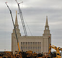 Just after installation of the statue March 24, 2011