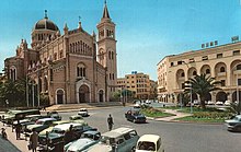 The Cathedral of Tripoli and the former FIAT centre in the 1960s LA CATTEDRALE DI TRIPOLI 1960.jpg