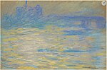 "La Tamise" (1900-1901) pastel de Claude Monet