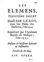 Vignette pour Les Éléments (opéra-ballet)