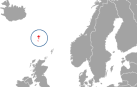 Фарерские острова на карте мира