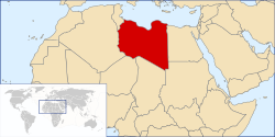 Location of Libya
