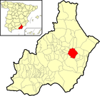 Расположение муниципалитета Лубрин на карте провинции