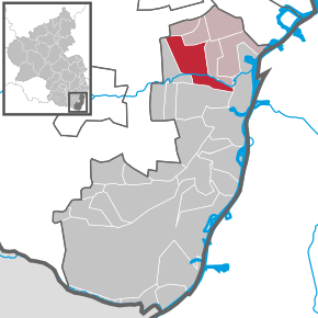 Poziția Lustadt pe harta districtului Germersheim