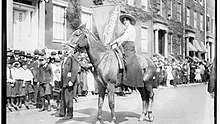 Madge Udall in a 1913 woman suffrage parade Madge Udall in a 1913 woman suffrage parade.jpg