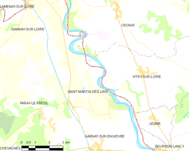 Mapa obce Saint-Martin-des-Lais