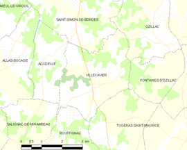 Mapa obce Villexavier